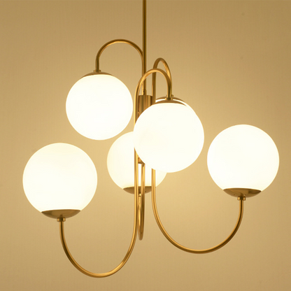 Gooseneck Orb 6-Light Chandelier