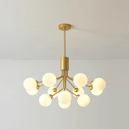 Gold Branching Globe Chandelier