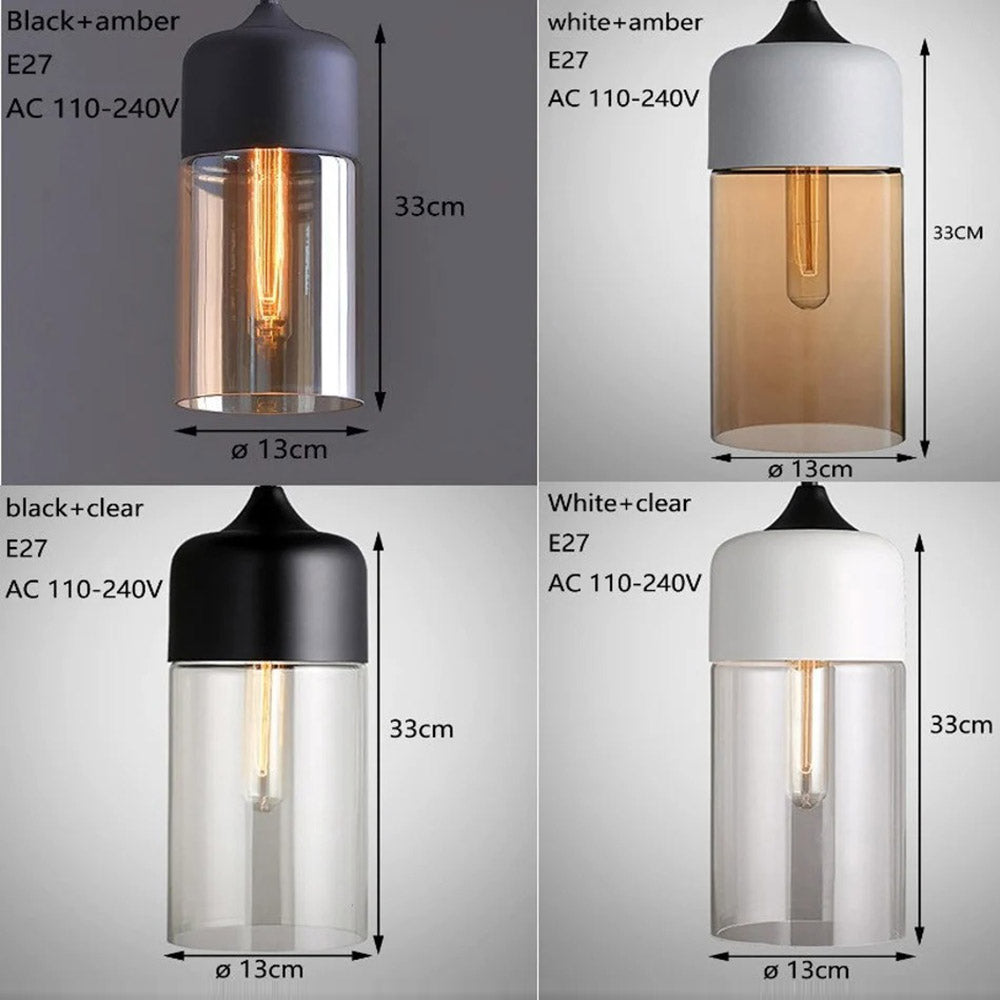 Industrial Rustic Glass Pendant Light