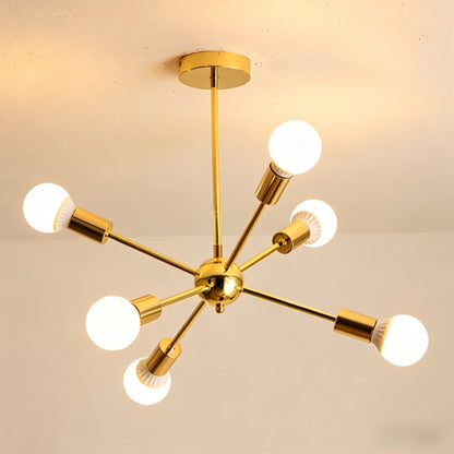 Gold Sputnik Starburst Chandelier