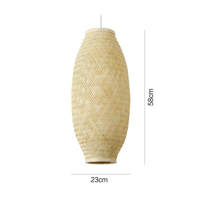 Tall Bamboo Column Pendant Light