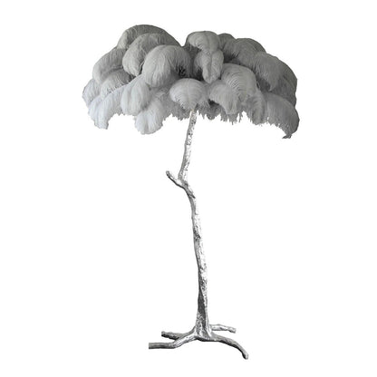 Ostrich Feather Floor Lamp, 160cm