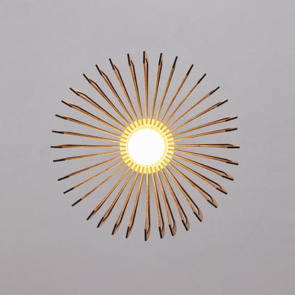 Wooden Slat Sculptural Pendant Light