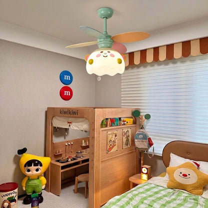 Kids Bear Ceiling Fan with LED Light