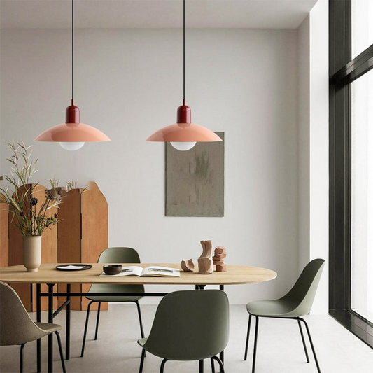 Mid Century Colorful Macaron Bauhaus Pendant Light Kitchen-[Modern pendant lighting for bedroom and living space]-Demolights UK