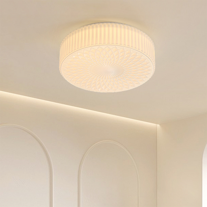 Retro Nostalgia Milky White Art Glass Ceiling Light