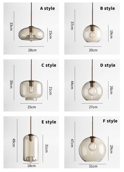 Minimalist Glass Coffee Bar Pendant