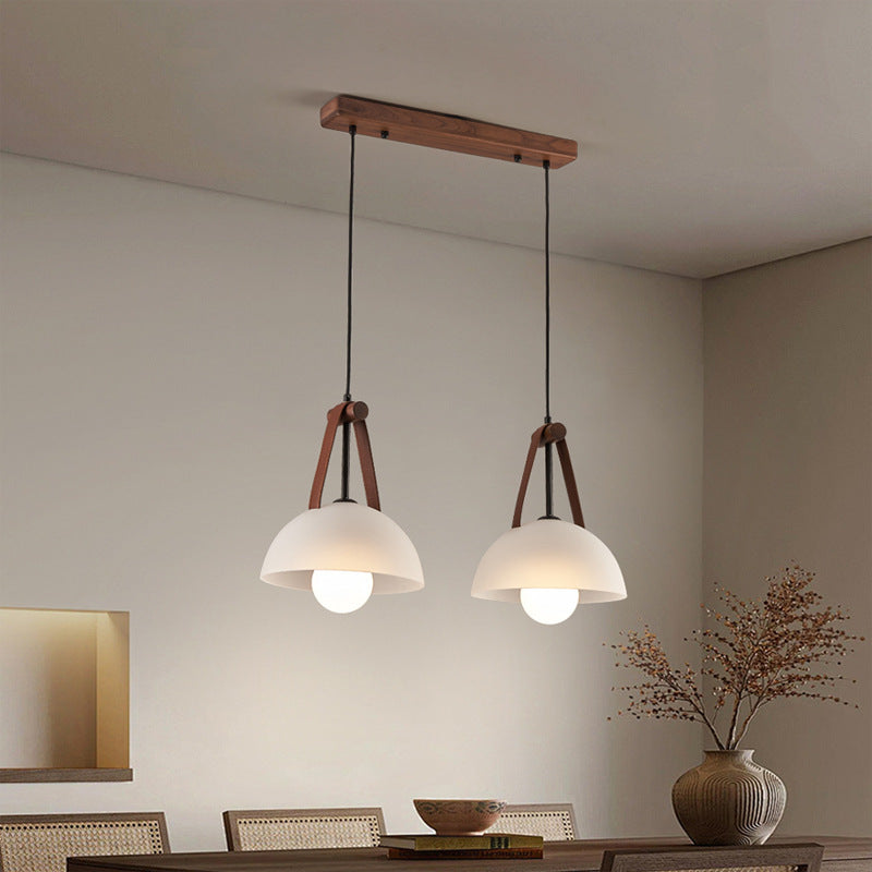 Black Walnut and Glass Bar Pendant