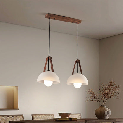 Black Walnut and Glass Bar Pendant