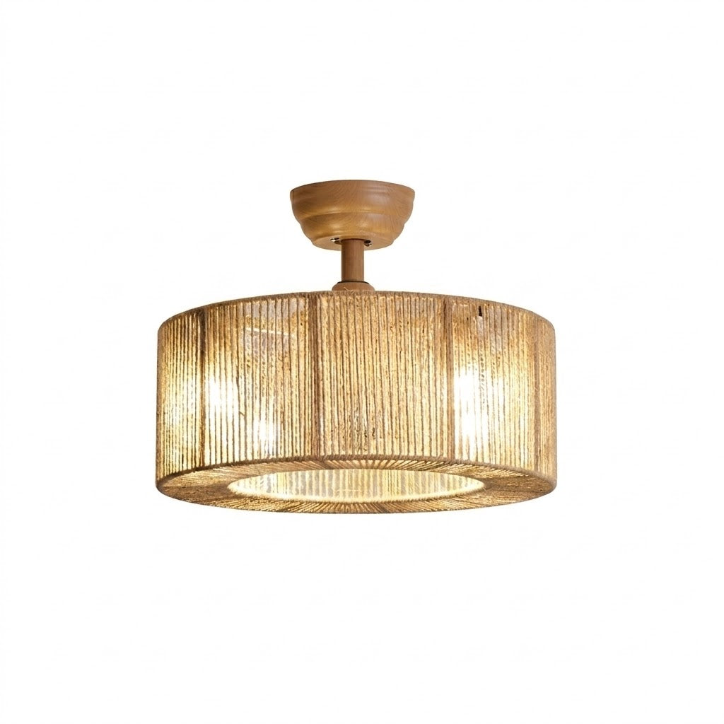 Wabi-Sabi Rope Ceiling Fan Light