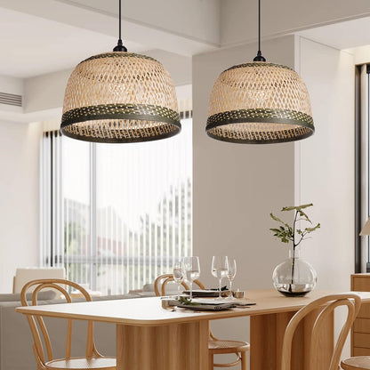 Round Wicker Nest Ceiling Lamp