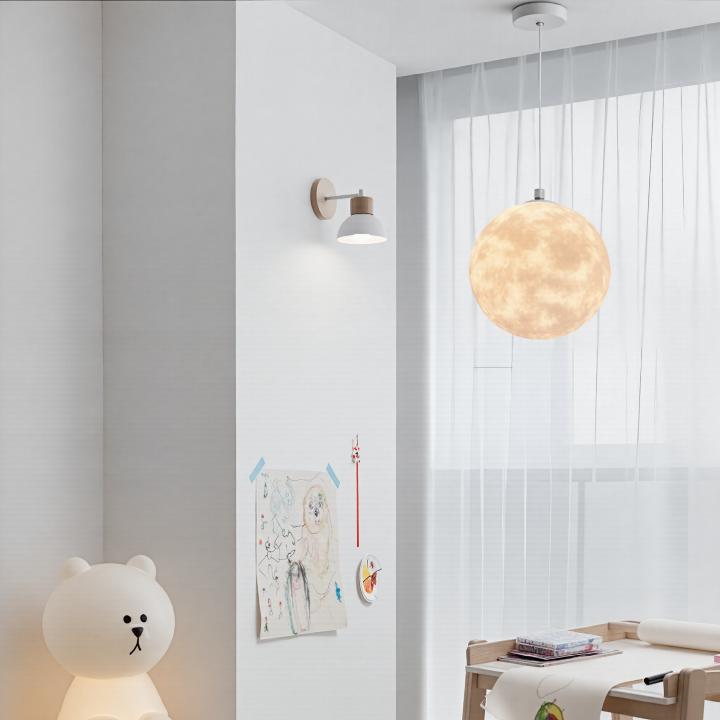 3D Printed Moon Globe Pendant