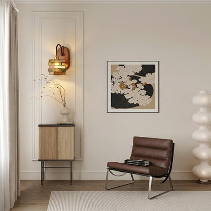 Geometric Stained Glass Wall Light
