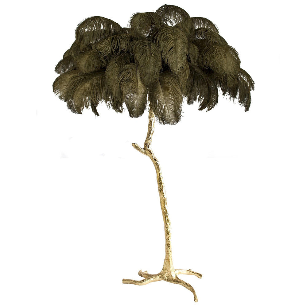 Ostrich Feather Floor Lamp, 160cm