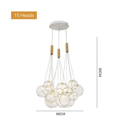 Cascading Glass Globe Chandelier