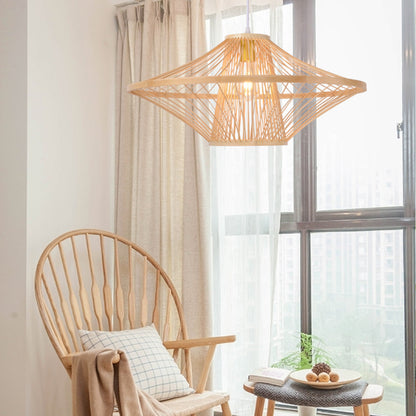 Architectural Bamboo Saucer Pendant