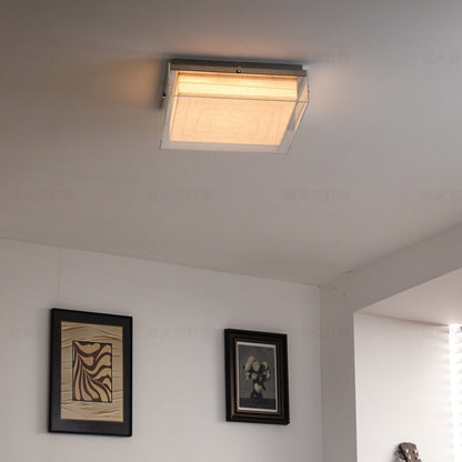 Layered Square Acrylic Flush Mount