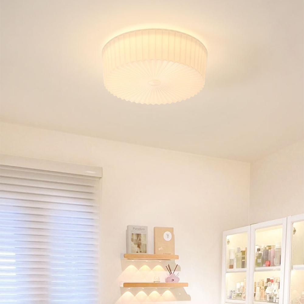 Retro Nostalgia Milky White Art Glass Ceiling Light