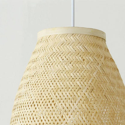 Tall Bamboo Column Pendant Light