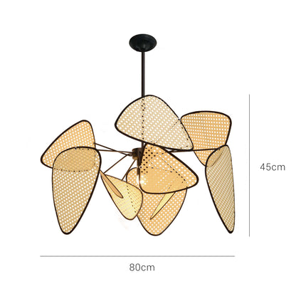 Cane Webbing Screen Chandelier
