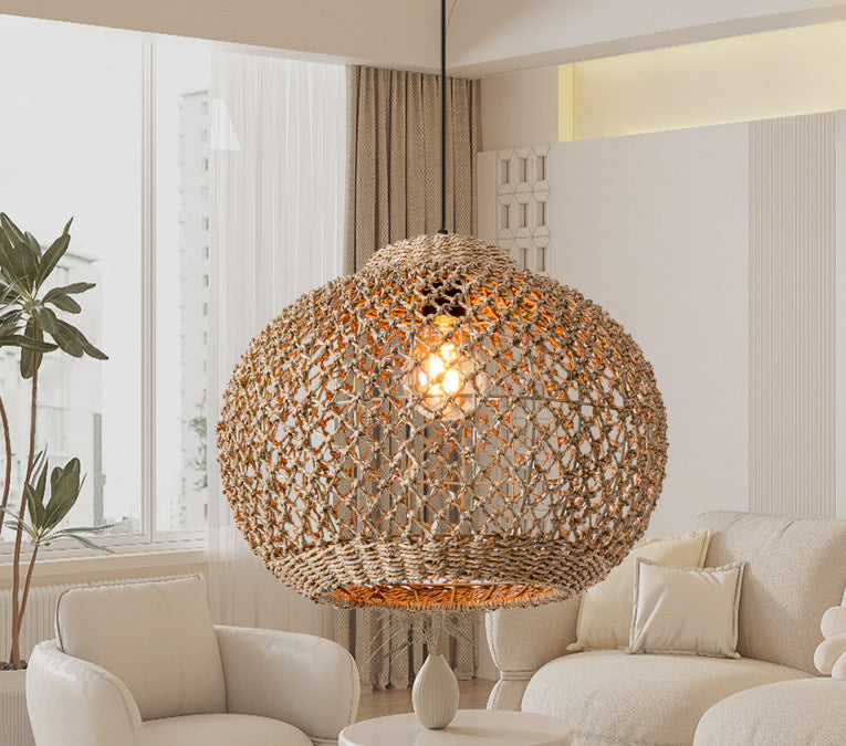 Handwoven Rattan Pendant Light