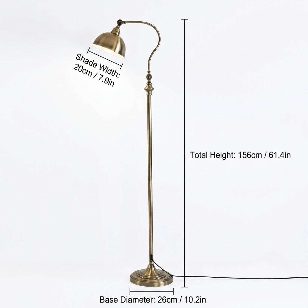 Adjustable Metal Reading Floor Lamp