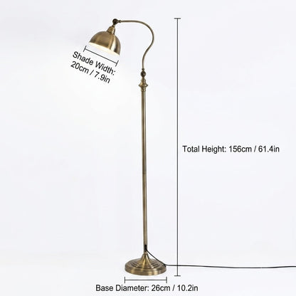 Adjustable Metal Reading Floor Lamp