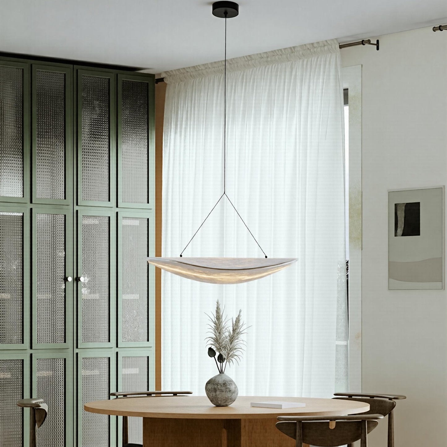 Wavy Fibre Linear Pendant Light