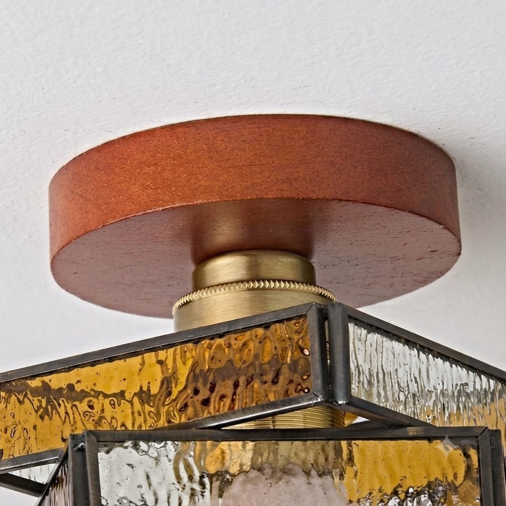 Handcrafted Stained Glass Ceiling Light