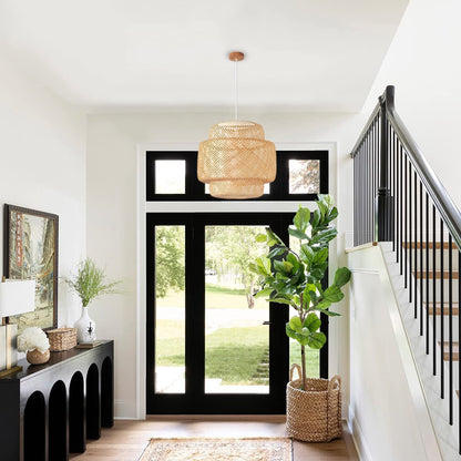 Sculptural Bamboo Pendant Lampshade