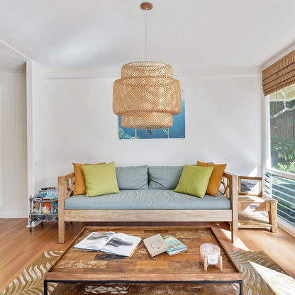 Creative Bamboo Pendant Light Home Decor Lampshade-[Modern pendant lighting for bedroom and living space]-Demolights UK