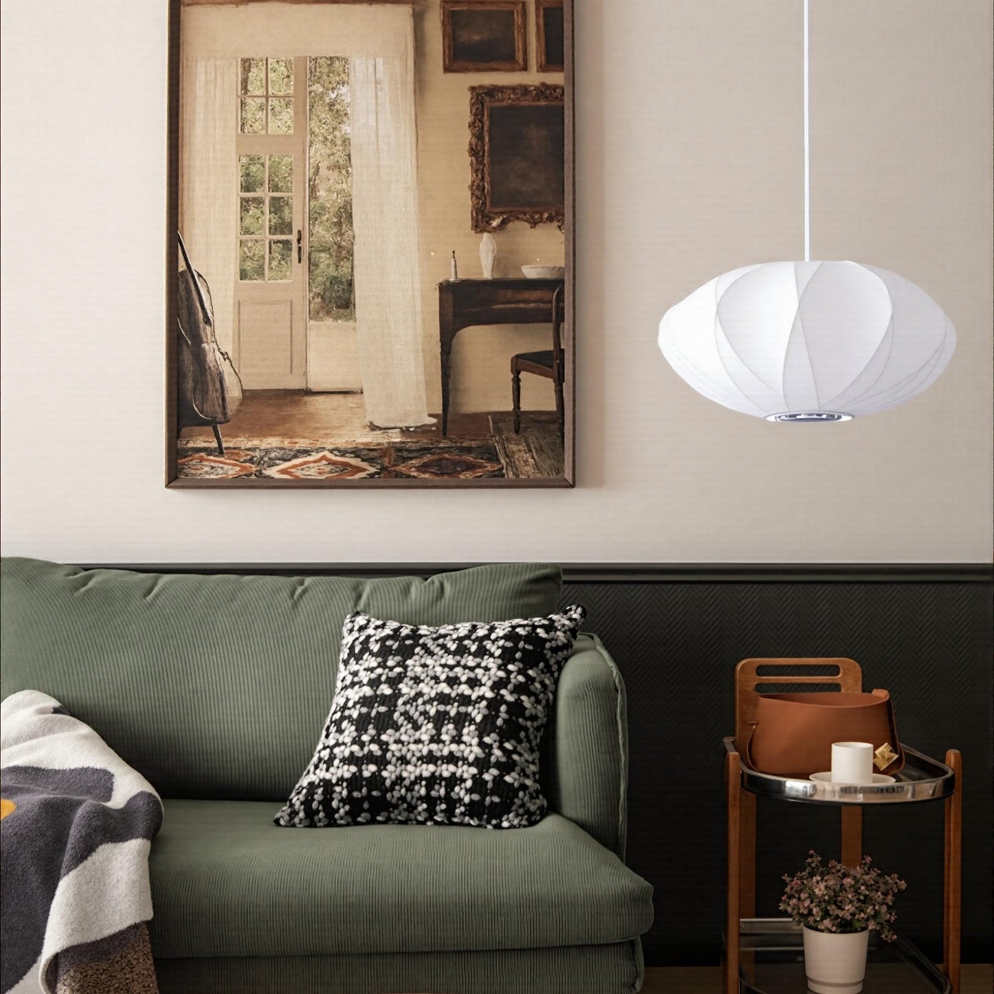 Silk Cocoon Cloud Pendant Light