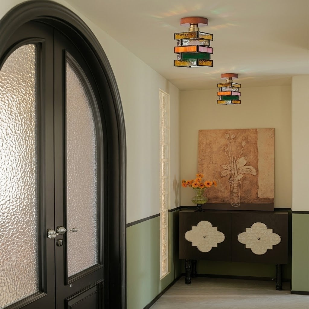 Handcrafted Stained Glass Ceiling Light