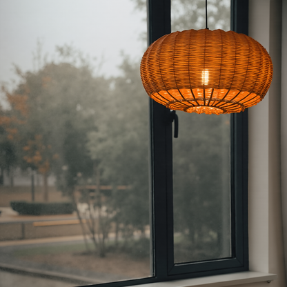 Wabi-Sabi Rattan Chandelier