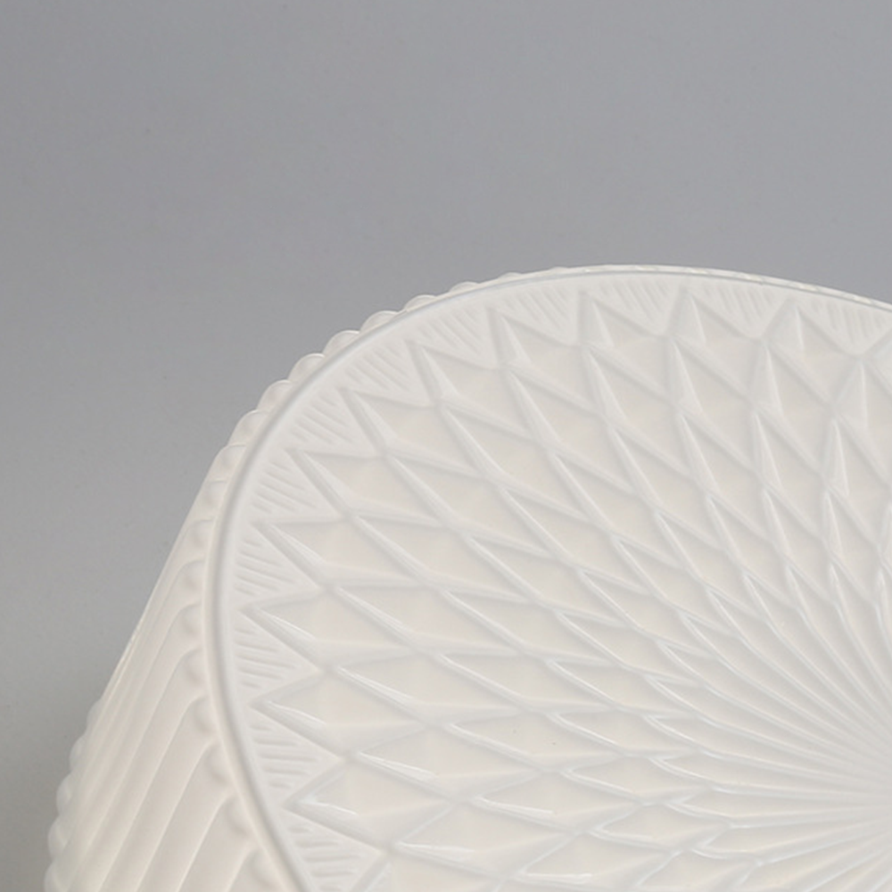 Retro Nostalgia Milky White Art Glass Ceiling Light