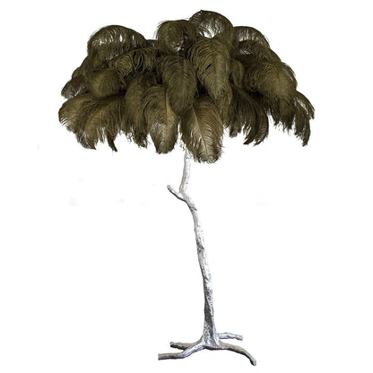 Ostrich Feather Floor Lamp, 160cm