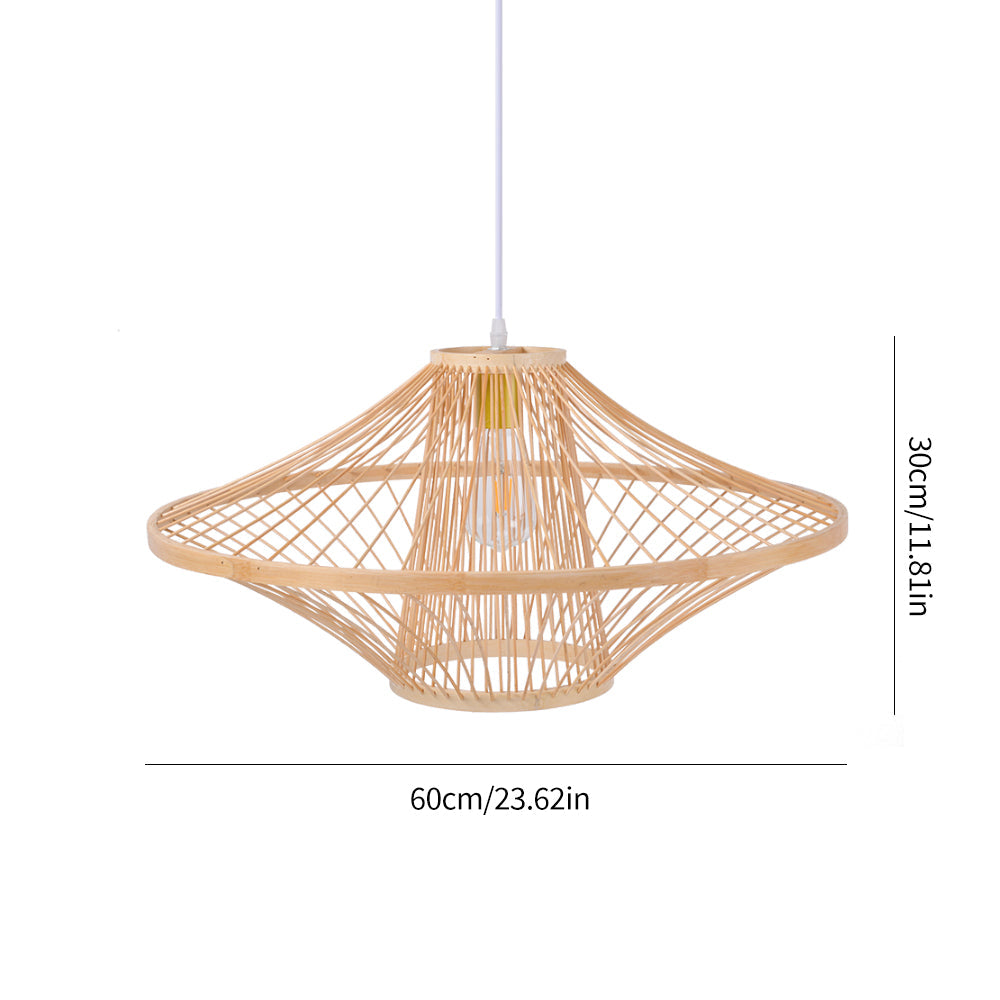 Architectural Bamboo Saucer Pendant