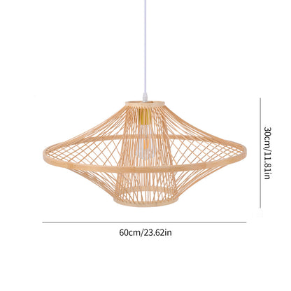 Architectural Bamboo Saucer Pendant