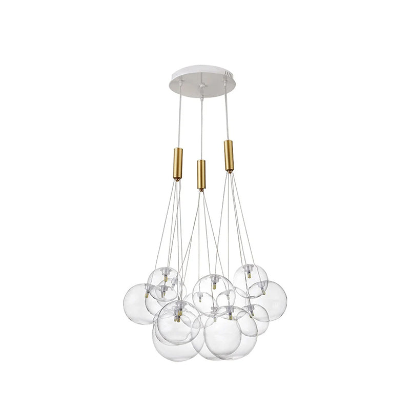 Cascading Glass Globe Chandelier