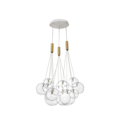 Cascading Glass Globe Chandelier