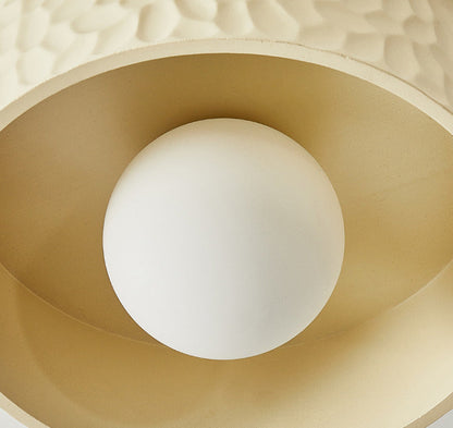 Cream Circular Hallway Ceiling Lamp