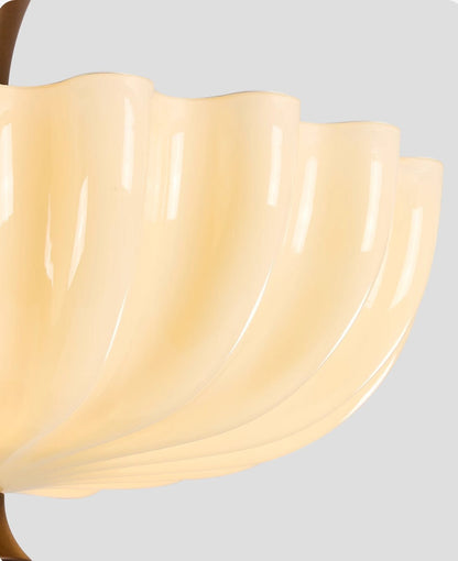 Vintage French Glass Ceiling Light
