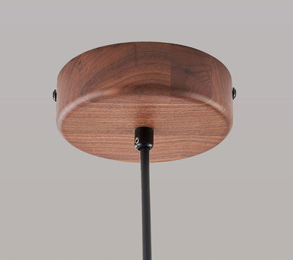 Black Walnut and Glass Bar Pendant