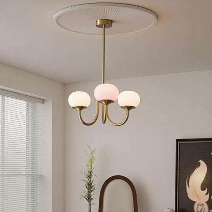 Candy Colour Gooseneck Globe Chandelier