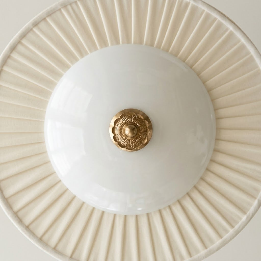 Rattan and Brass Pendant Light
