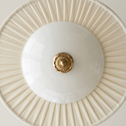 Rattan and Brass Pendant Light