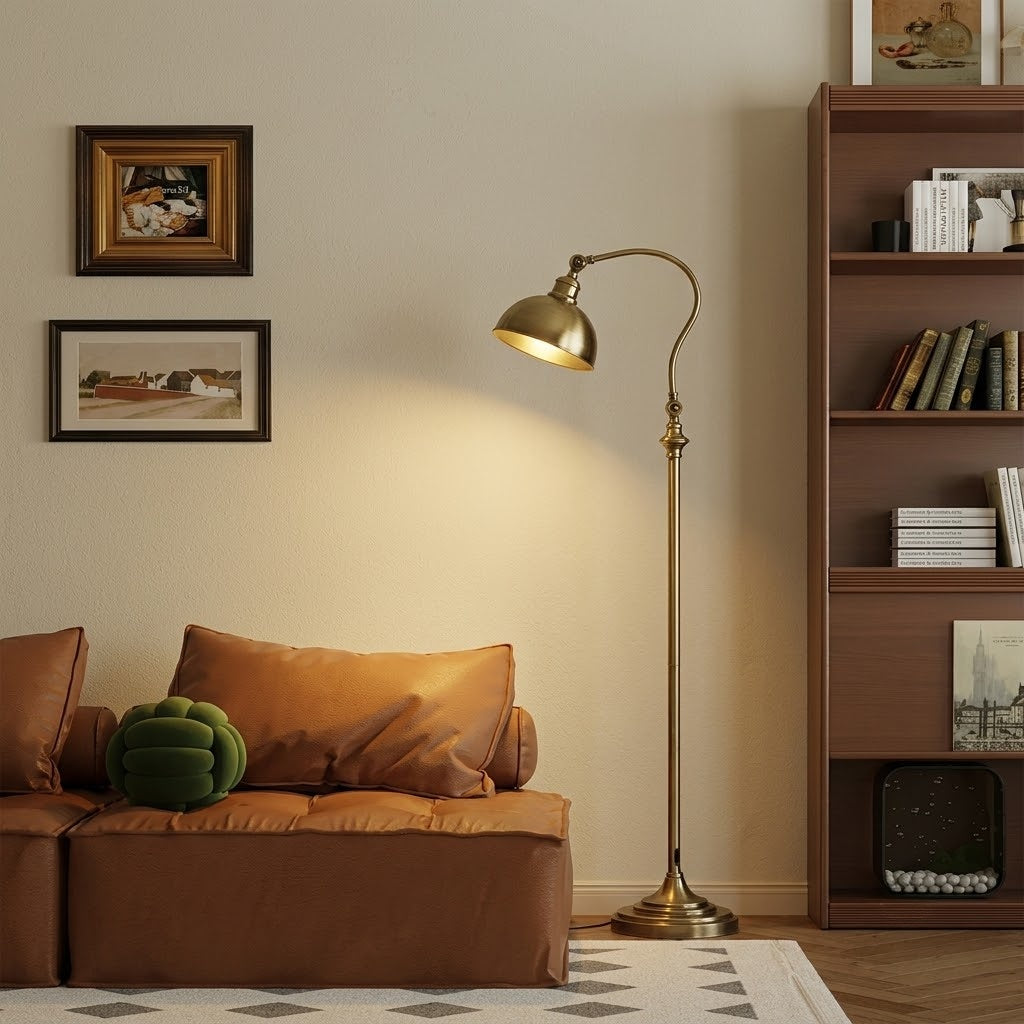 Adjustable Metal Reading Floor Lamp