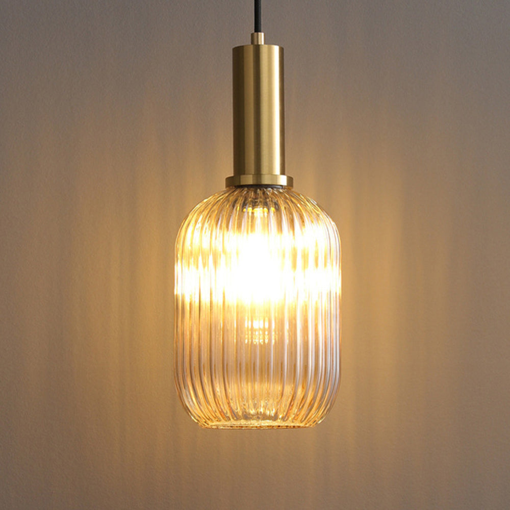 Retro Stained Glass Lantern Pendant