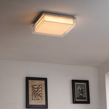 Layered Square Acrylic Flush Mount