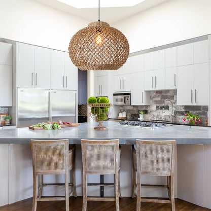 Handwoven Rattan Pendant Light